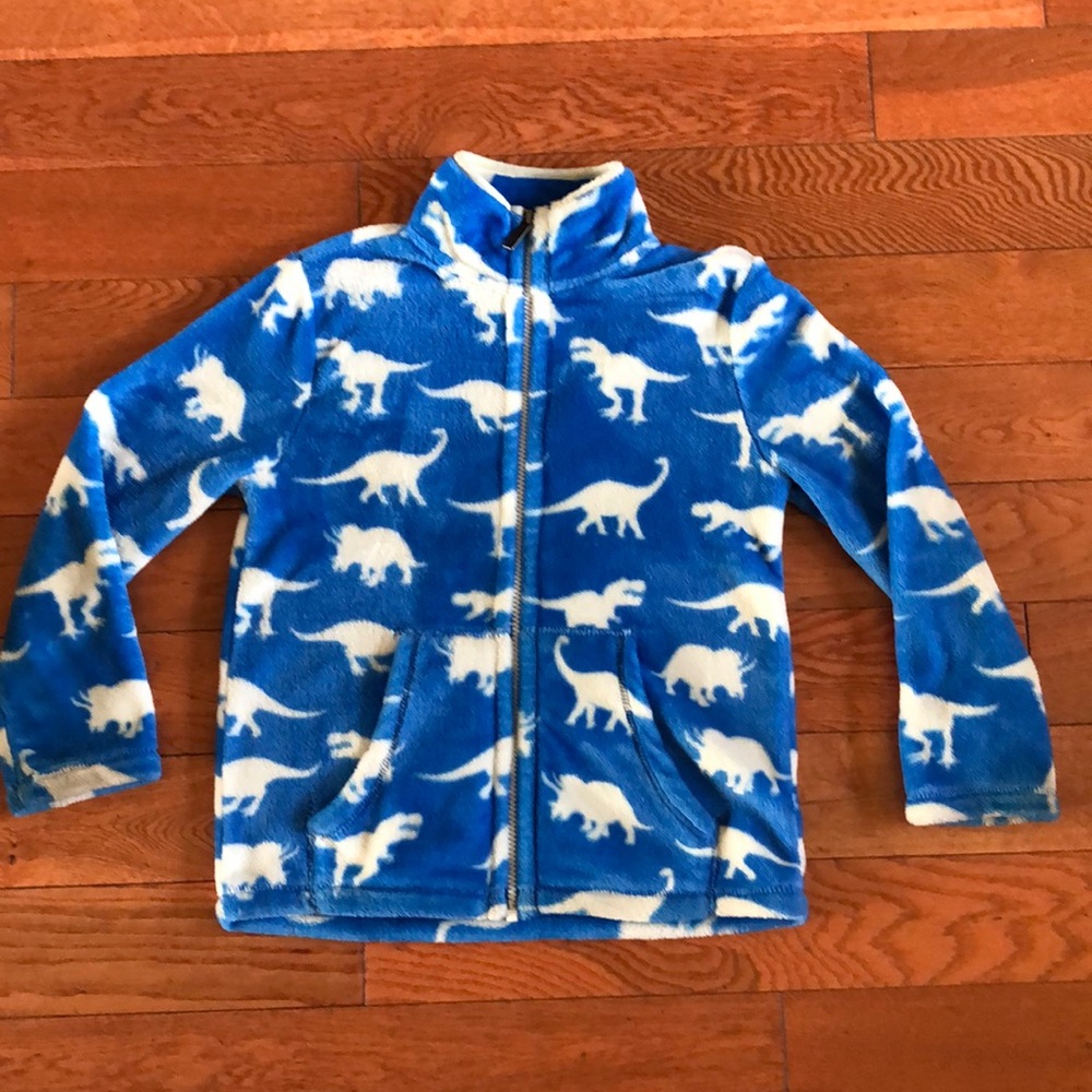 Blue Dinosaur Fleece Jacket (Kids' Size 7)
